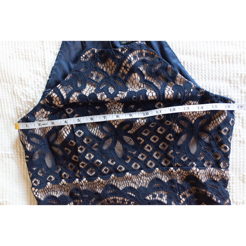 Bardot Navy Lace Midi Dress - Picture 7 of 9